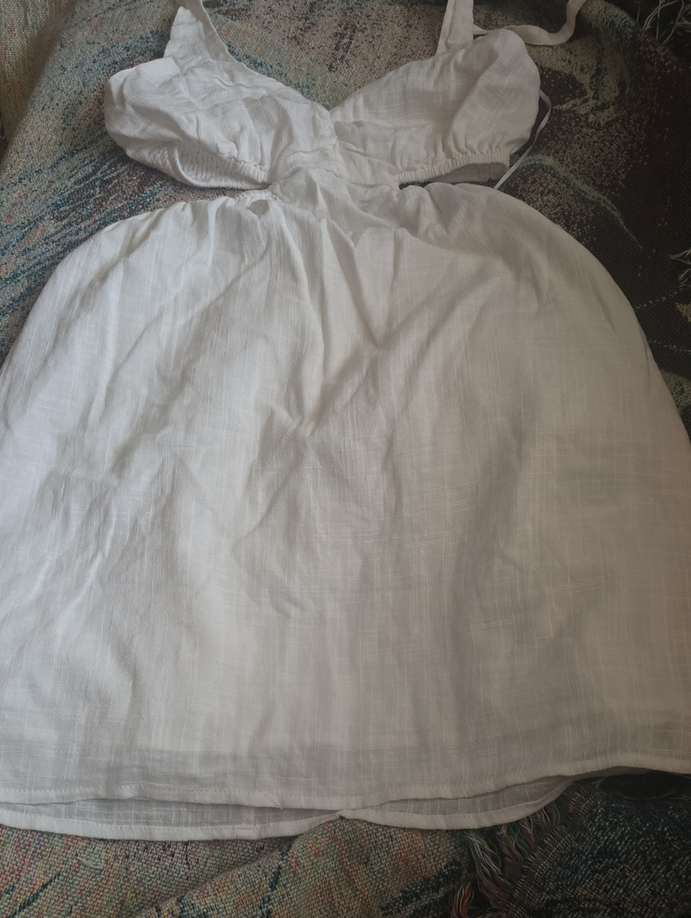 White dress with cutouts nwt
